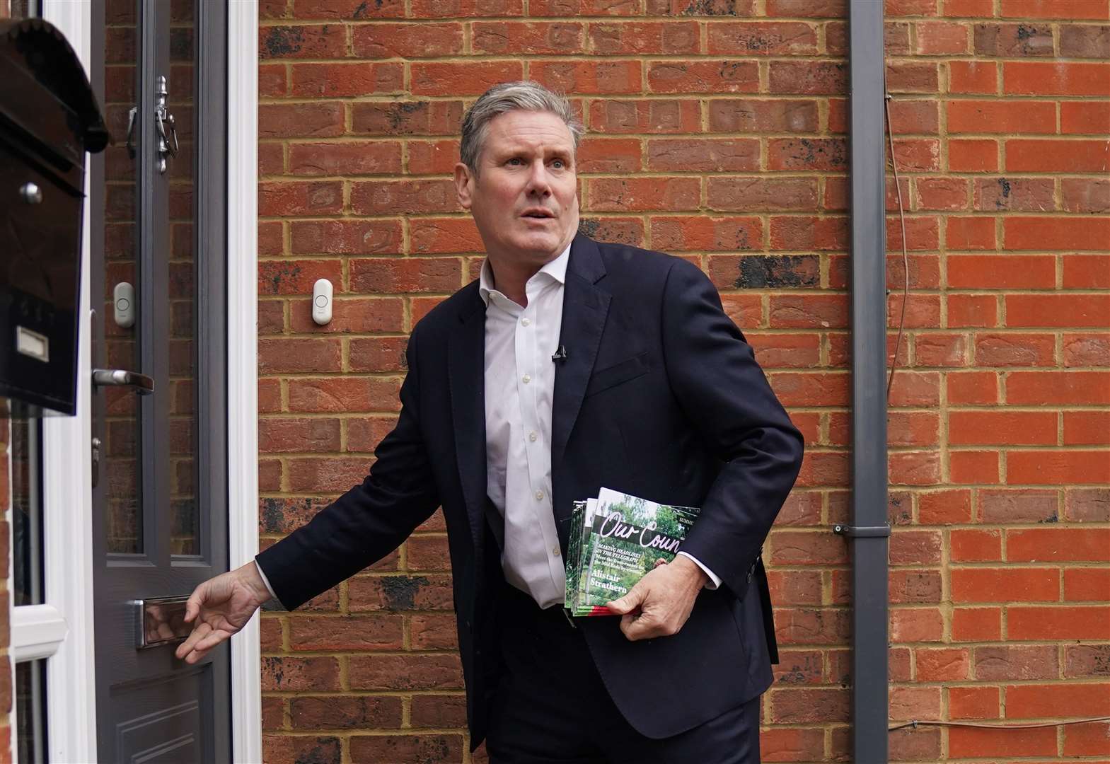 Labour leader Sir Keir Starmer has been canvassing in Mid Bedfordshire ahead of the by-election (Jacob King/PA)