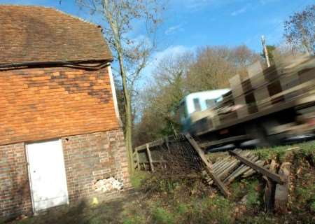 The scene of the crash on the A21. Picture: MATTHEW WALKER