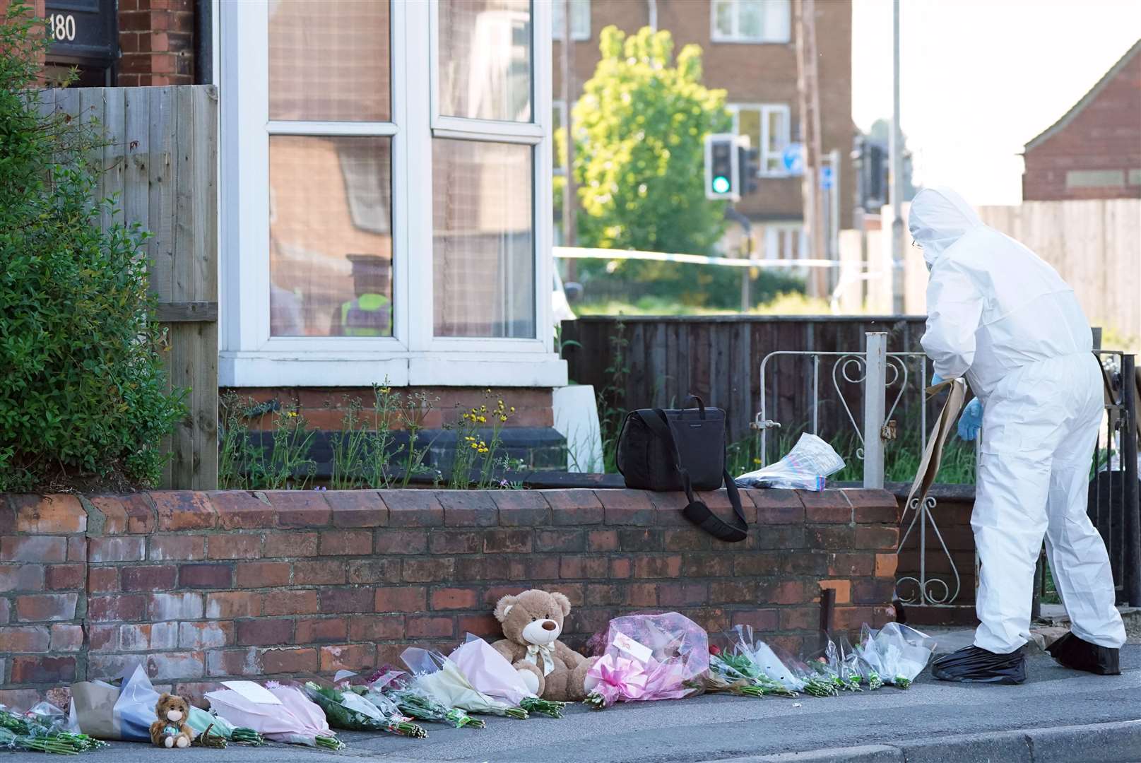 The scene in High Holme Road, Louth, Lincolnshire, following the double stabbing (Joe Giddens/PA)