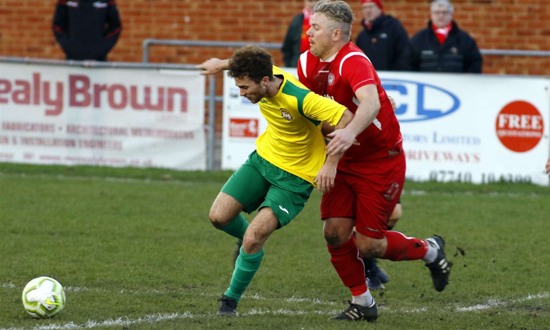 Corinthian in action against Hollands & Blair earlier this season Picture: Sean Aidan