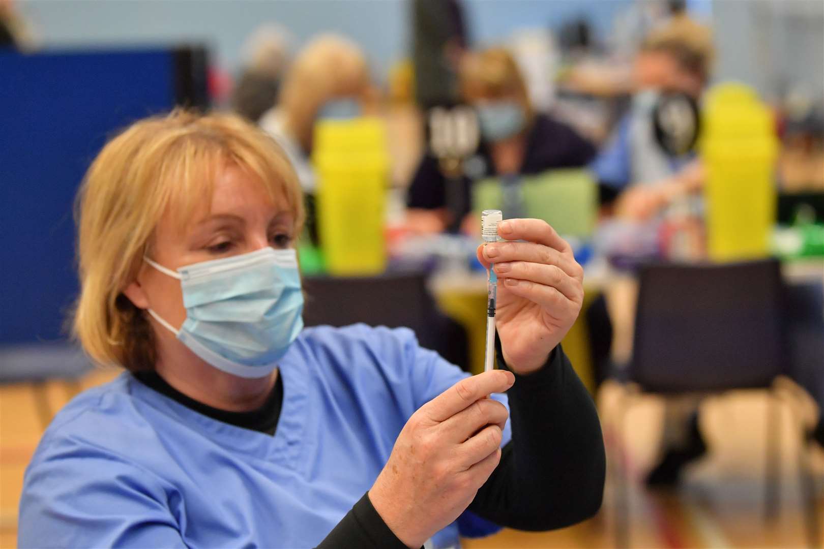 The equivalent of one in four people in Wales have received their first dose of the vaccine (Ben Birchall/PA)