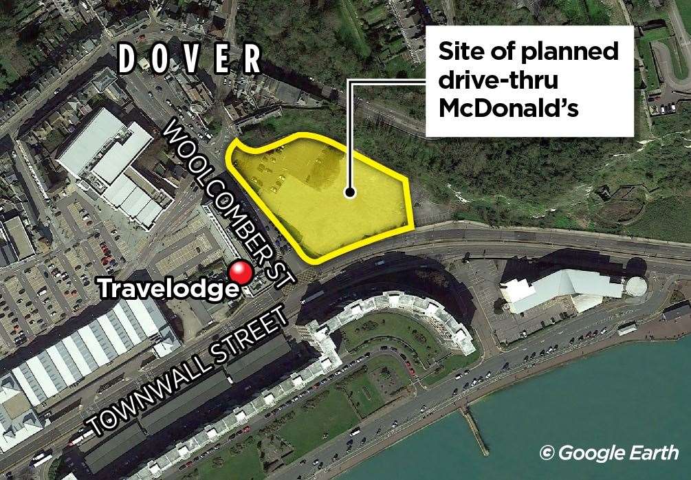 The proposed site is on the corner of Townwall Street and Woolcomber Street