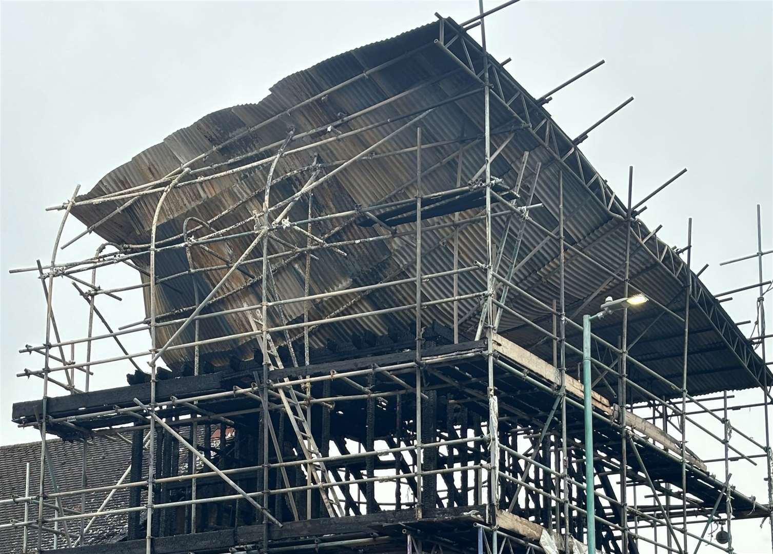 The aftermath of the fire in Grange Road, Gillingham