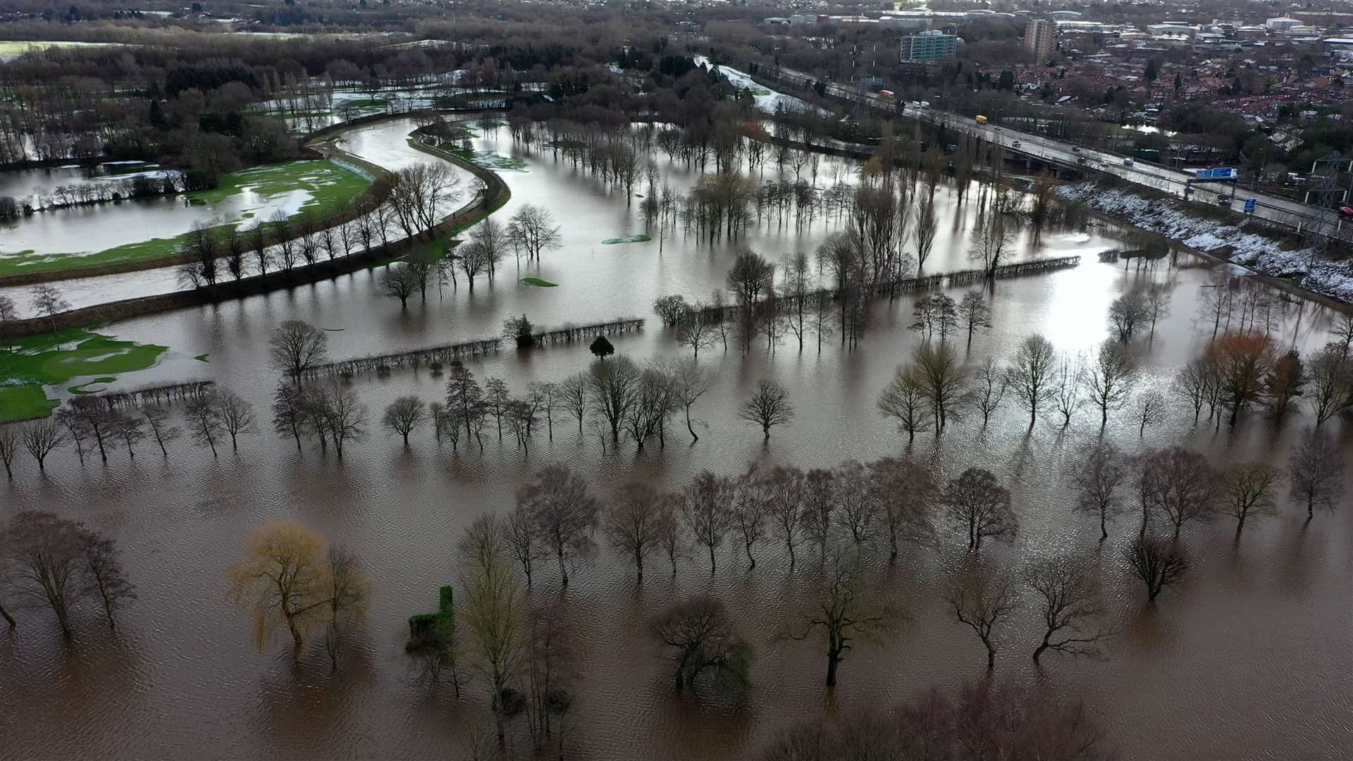 Storm Christoph caused flooding in the Didsbury area of Manchester (Richard MaCarthy/PA)