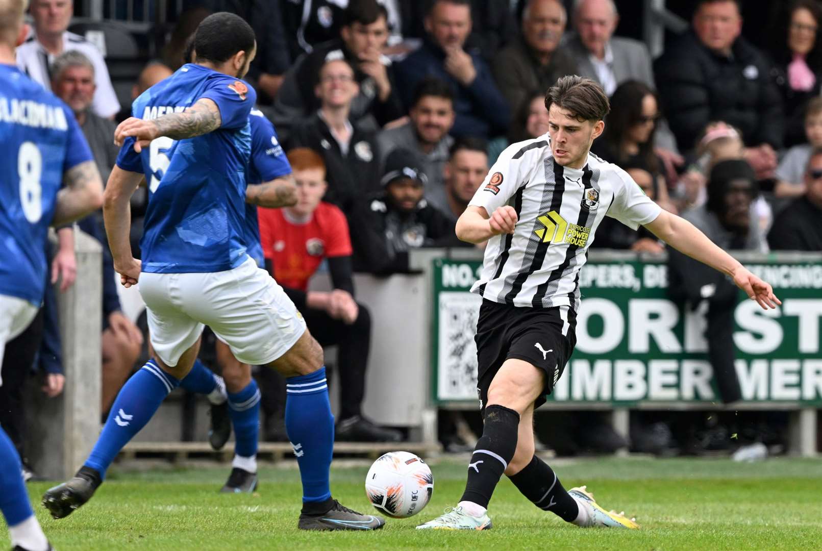 Jack Smith wins the ball for Dartford in midfield. Picture: Keith Gillard