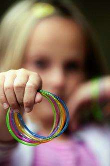 Bracelets such as these are being worn by children in schools