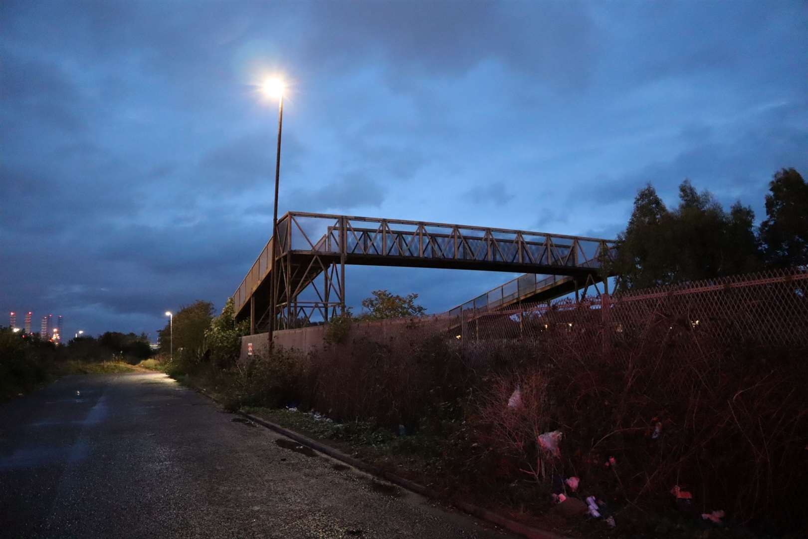 Pedestrian bridge over the railway line at West Minster, Sheppey