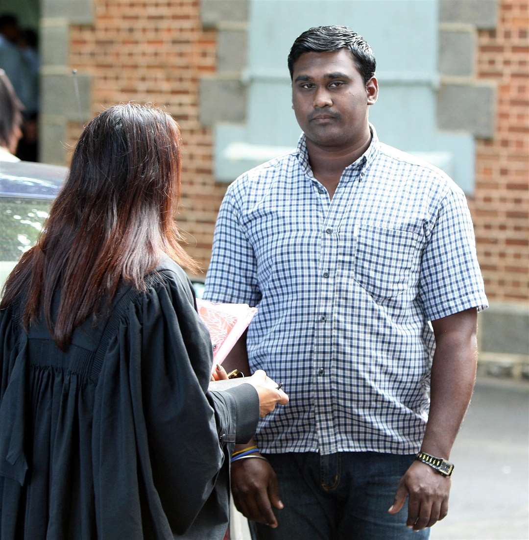 Dassen Narayen, appearing at Mapou District Court, in the north of Mauritius in 2012 (Paul Faith/PA)