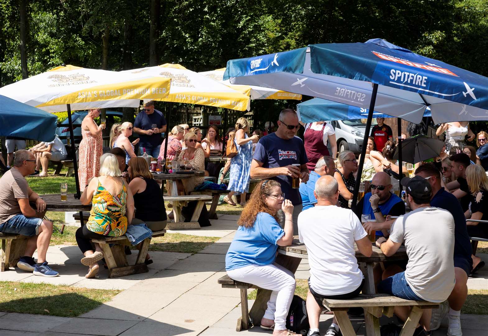 Hundreds attended Darren Bispham's celebration of life at Singleton Barn in Ashford. Picture: Shepherd Neame