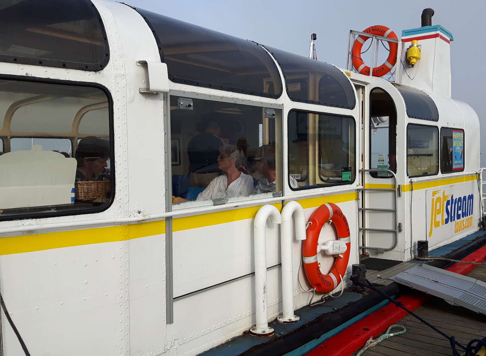 The ferry awaiting its first travellers