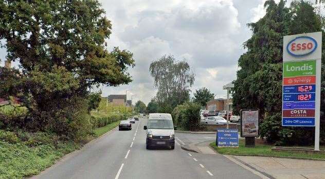 The car was spotted driving along Sutton Road, Maidstone. Picture: Google Maps