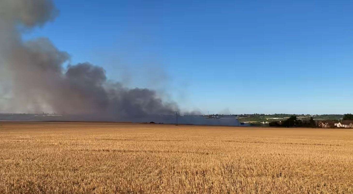 Smoke bellowing into the sky. Picture: Jodie Lee Stainer