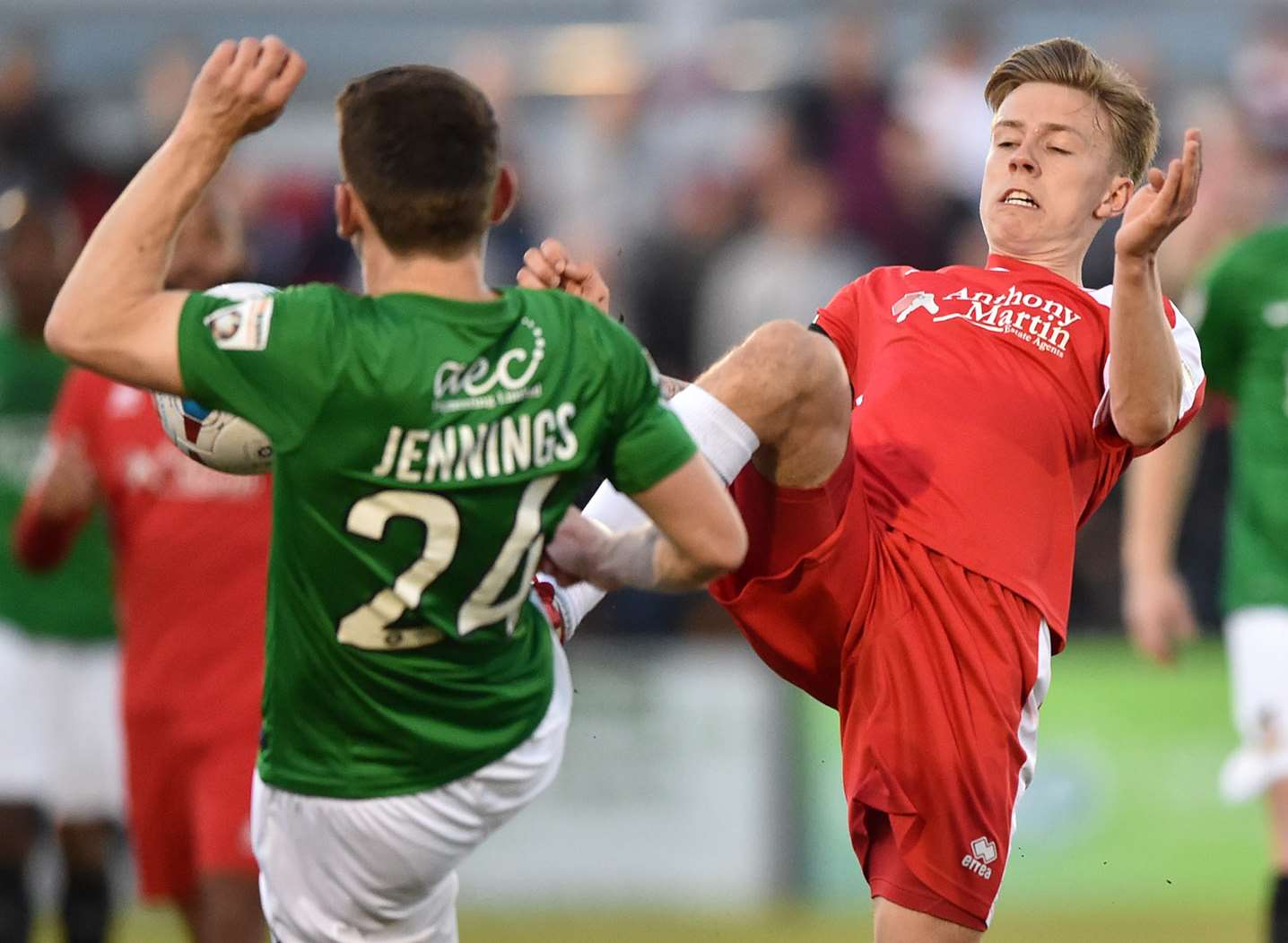 Sam Corne in the thick of the midfield action. Picture: Keith Gillard