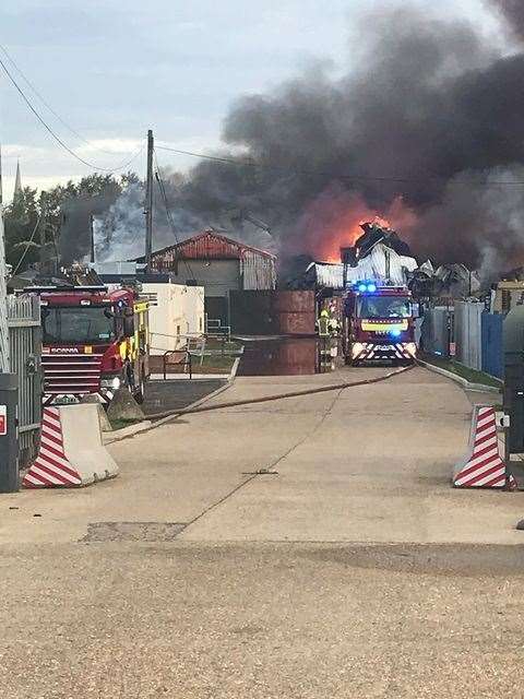 Emrgency services were pictured at the huge fire at Hoo Marina. Picture: Gareth Lee Rymer (41913576)