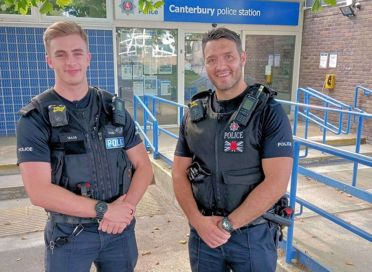 PC Brandon Fulford and PC Simon Reed have been praised for their actions. Picture: Kent Police