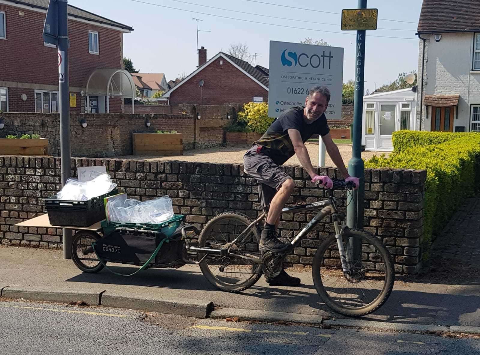 Duncan has been out on his bike delivering Easter treats