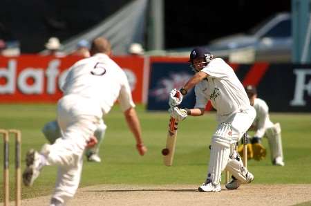 Andrew Hall hit a half century against Sussex. Picture by BARRY GOODWIN