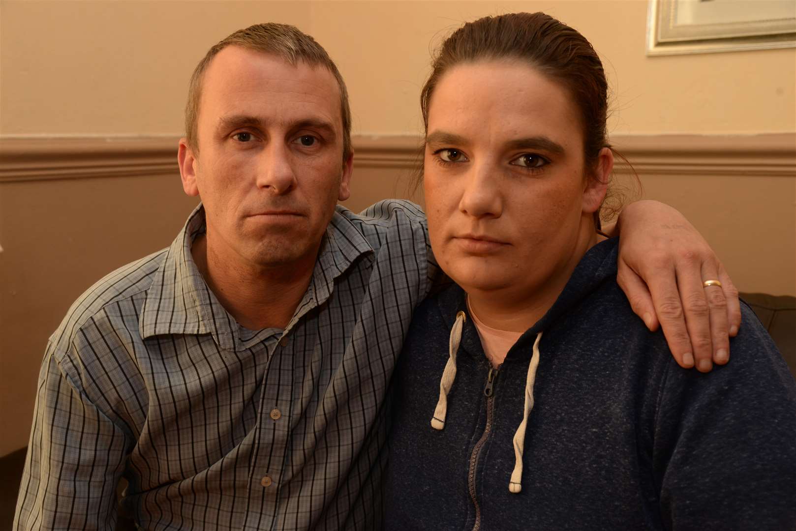 Daren Matthews and his wife Tina of Lower Stoke who have been terrorised