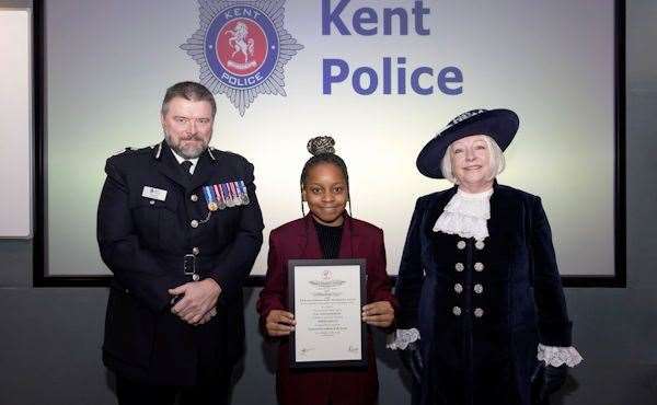 Ten-year-old Michelle Arinze provided life-saving support for ten minutes to her unconscious mum at their home in Gravesend. Picture: Kent Police