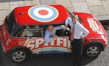 HAPPY PAIR: Jonathan Neame, chief executive, and Miles Templeman, chairman, of Shepherd Neame