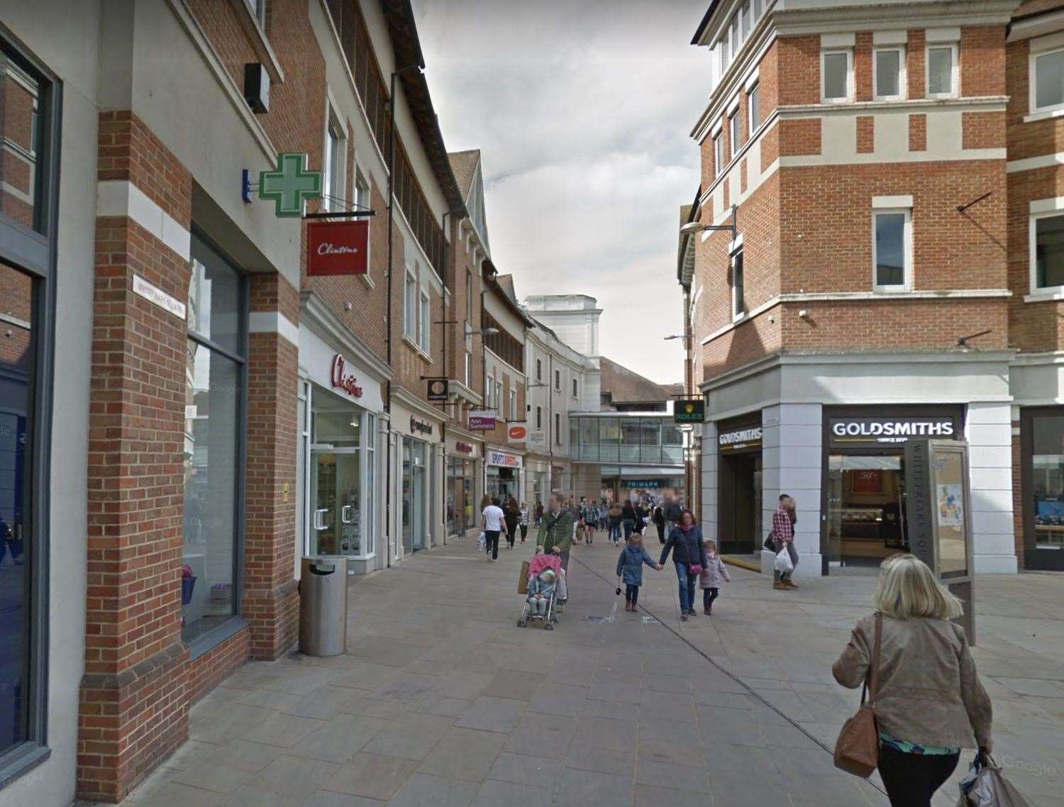 The reported theft happened in Whitefriars Shopping Centre, Canterbury. Picture: Google