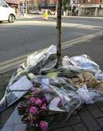 Floral tributes have been left at the scene of the incident. Picture: ANDREW CRITCHELL