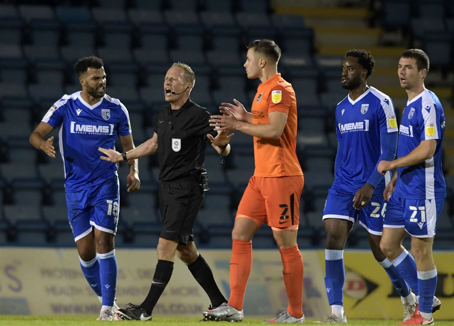 Gillingham lost 2-0 to Portsmouth on Tuesday night Picture: Barry Goodwin