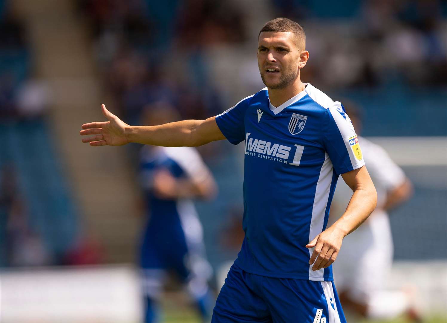 Gillingham midfielder Stuart O’Keefe hopes for improvements against Blackpool Picture: Ady Kerry