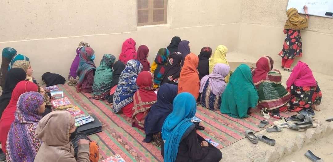 Girls being taught by Pen Path volunteers in Afghanistan (Pen Path/Matiullah Wesa/PA)