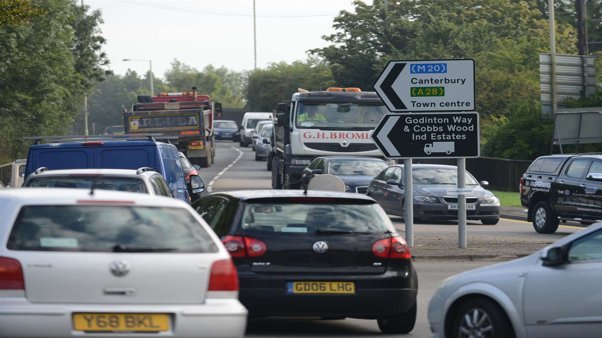 Gridlock at the Matalan roundabout