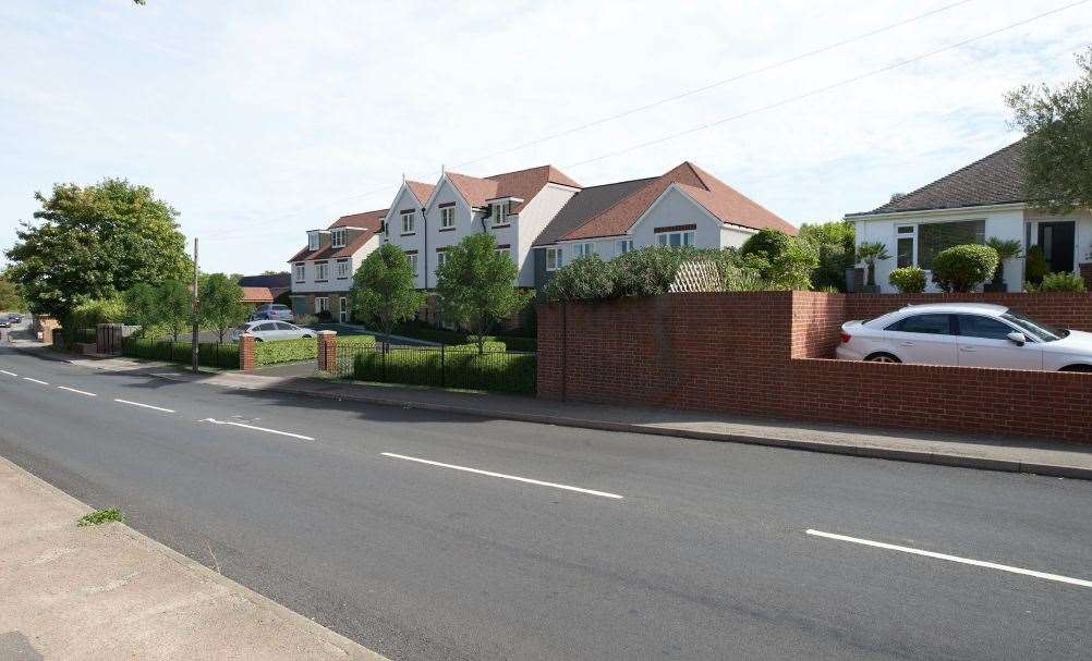 A CGI of the plans, which have now been approved in Larkfield. Photo: Churchill Retirement Living