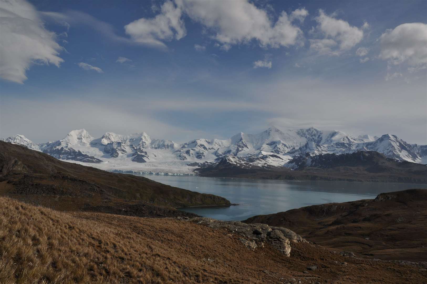 View to Nordenskjold Glacier in South Georgia (GSGSSI/PA)