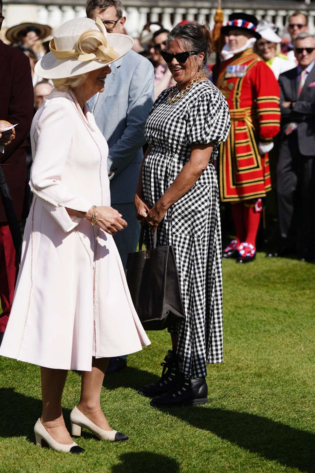 The Queen meeting Tracey Emin during the Sovereign’s Creative Industries Garden Party at Buckingham Palace (Aaron Chown/PA)