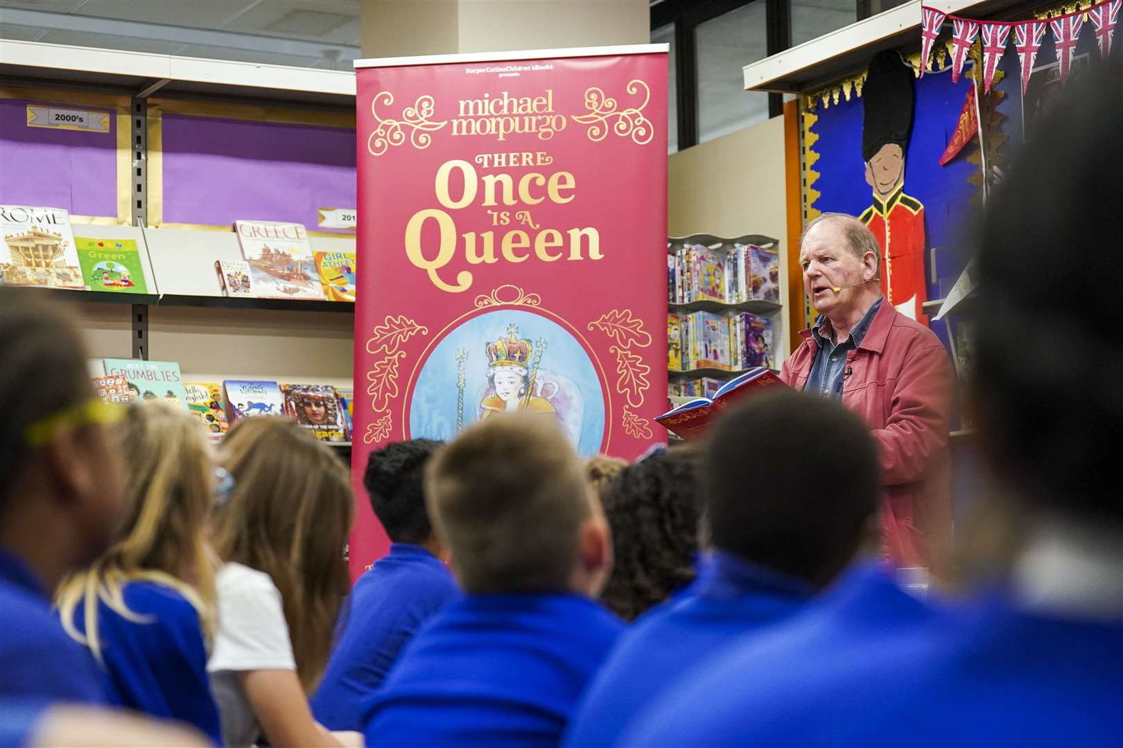 An audience of 120 school children from St Jude’s School, plus an online live-stream, listened to the author’s reading at Portsmouth Central Library (Steve Parsons/PA)