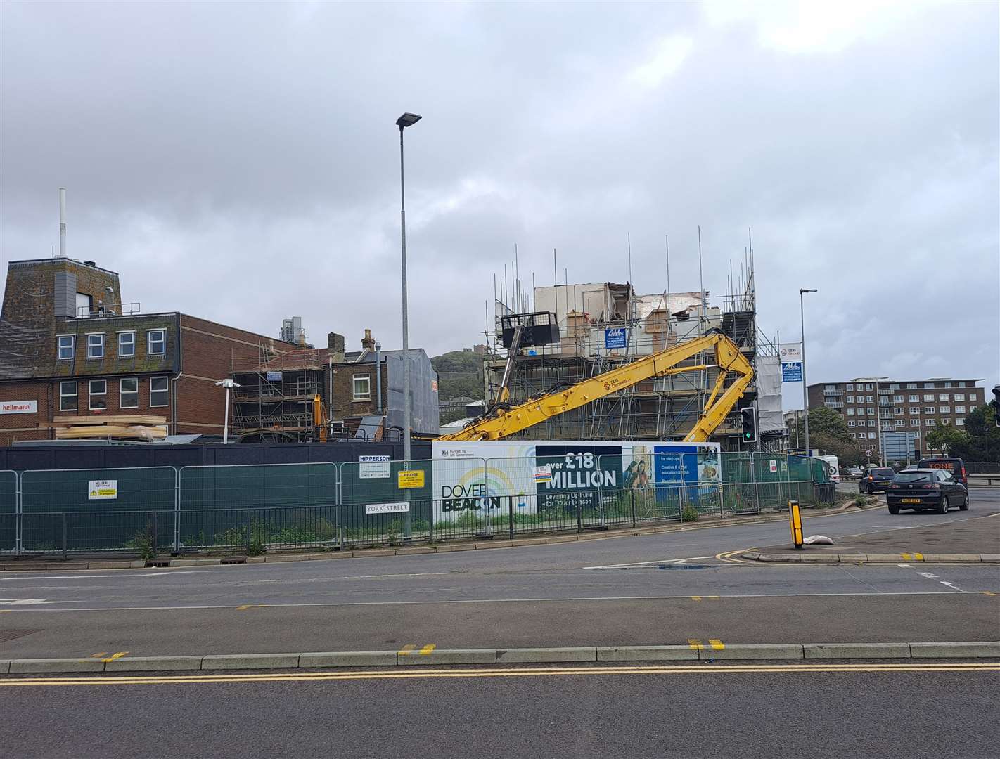 Work is nearly complete to tear down the former Banksy building in Bench Street, Dover