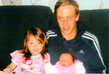 Devoted dad Niki Walker with his two daughters Kacey Mae, two, and Poppy-Jo, aged just three months