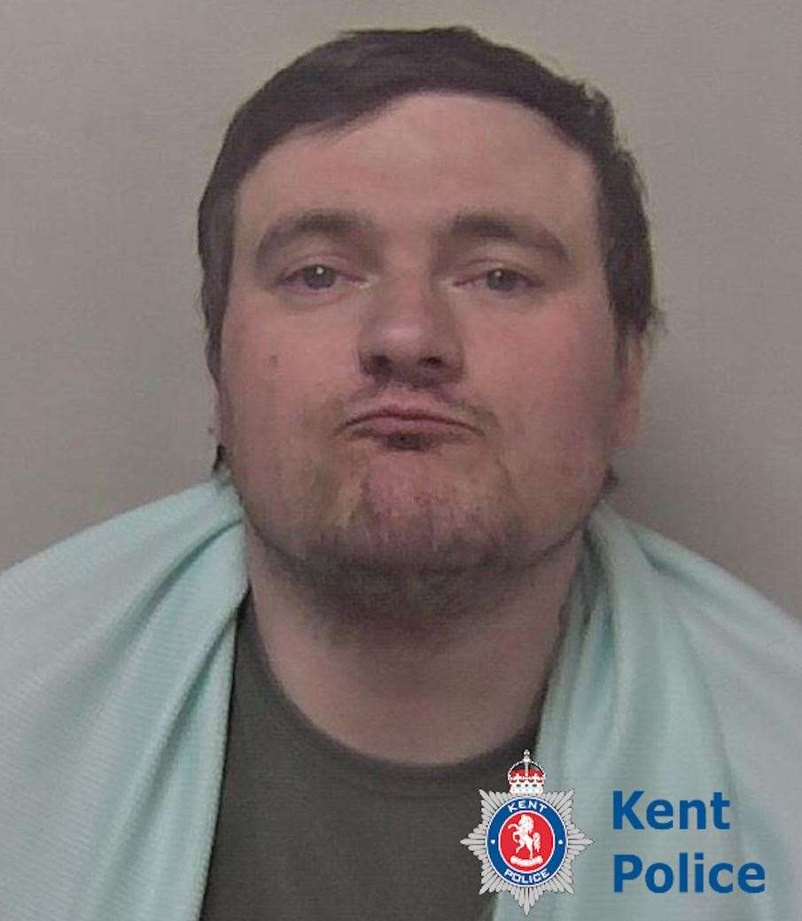 Michael Porter was locked up for two years and eight months for two offences of threats to kill, one of breach of a restraining order and one of possessing cannabis. Picture: Kent Police