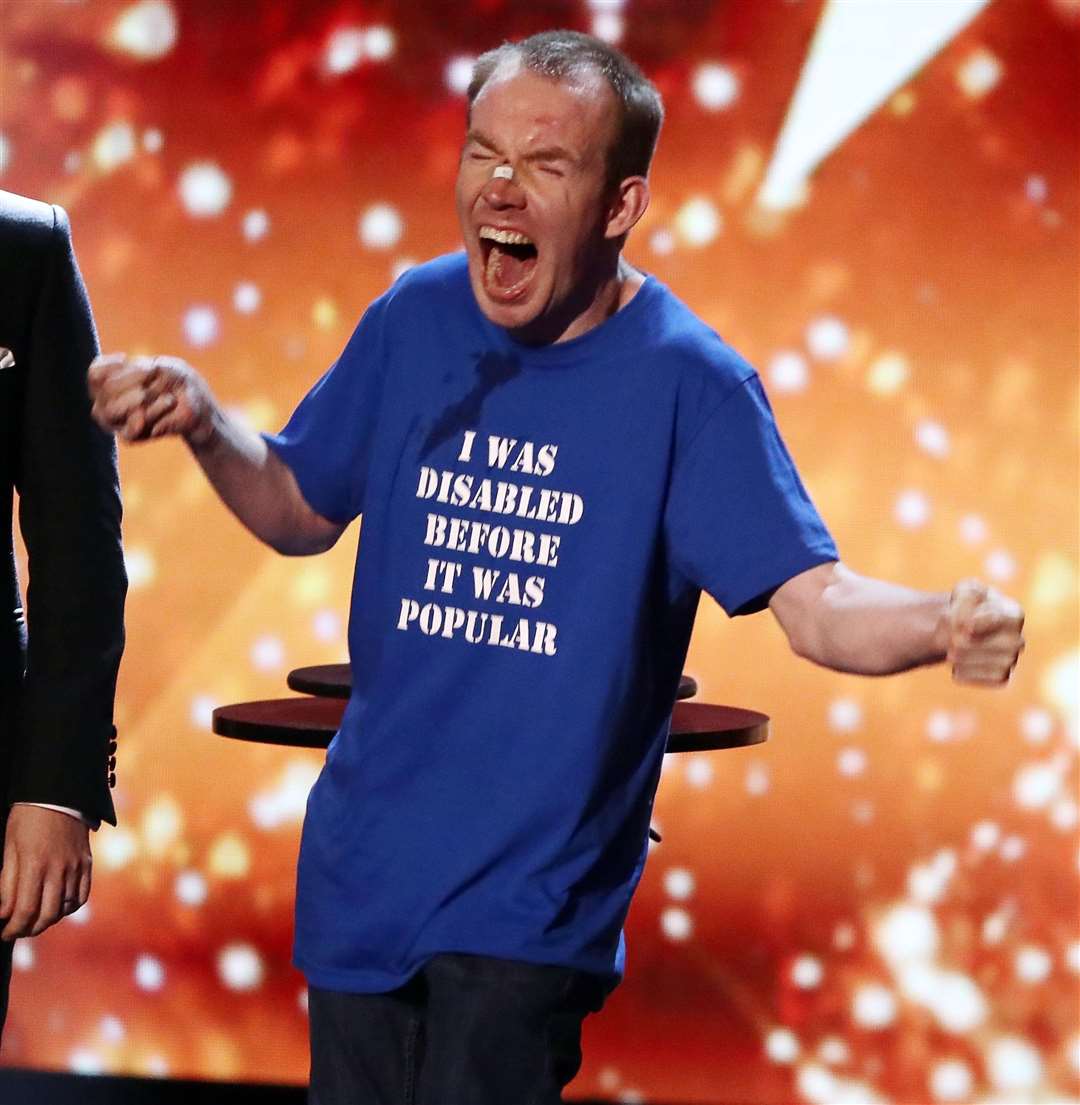 Lee celebrating his Britain's Got Talent win Picture: ITV