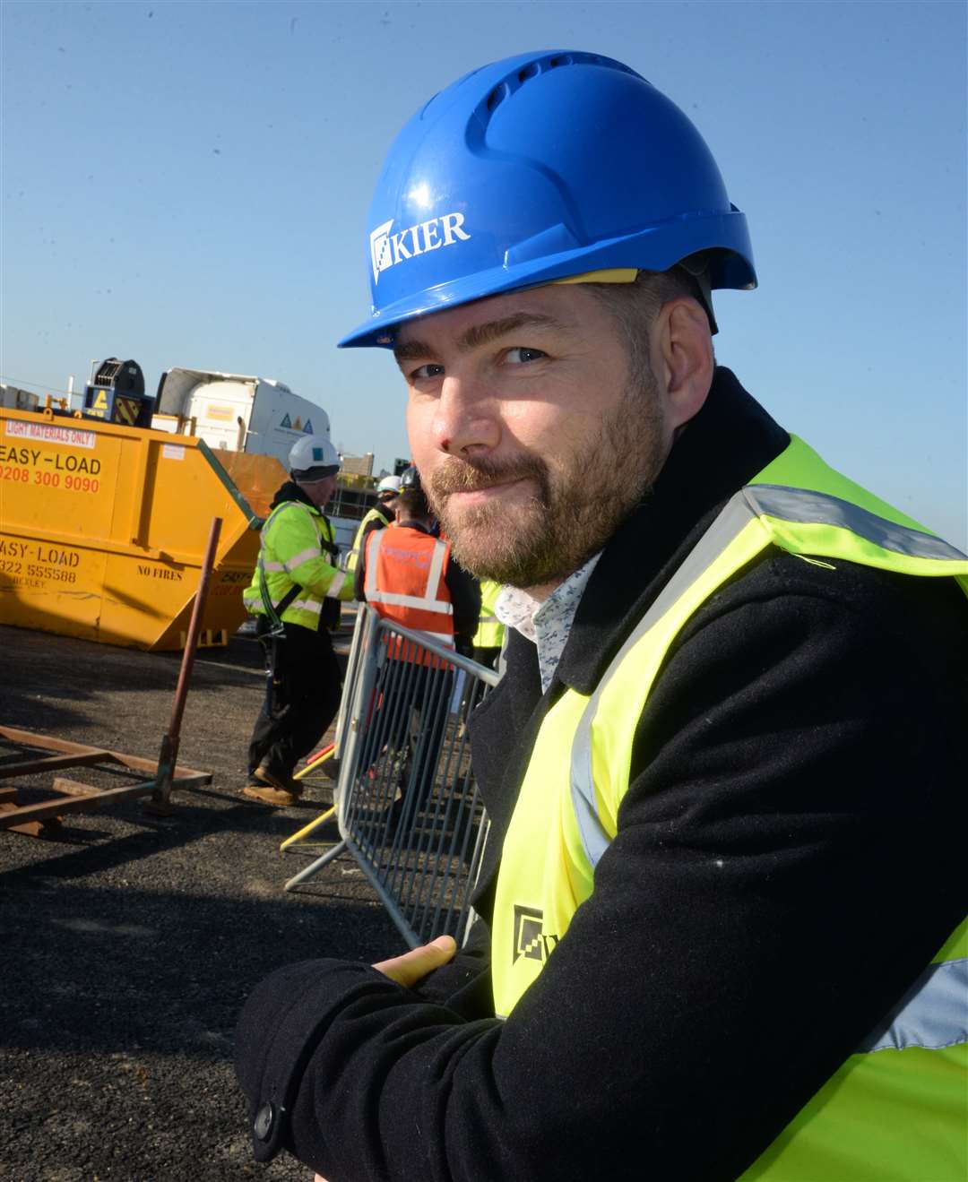 Head Wayne Clayton at the lifting in ceremony at Springhead Park Primary School. Picture: Chris Davey