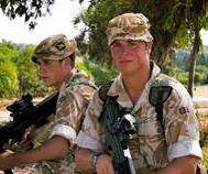 Liam (left) and James Horgan during infantry training