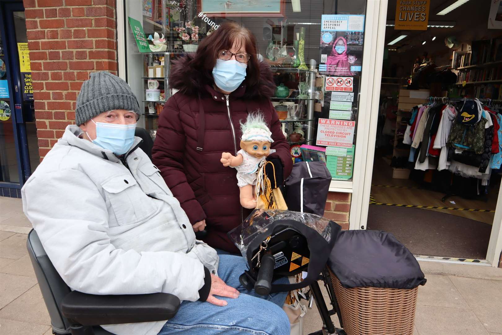 Oxfam bargains snapped up by Margaret Gorrie and Ramond Shimmin, both 85, in Sheerness High Street