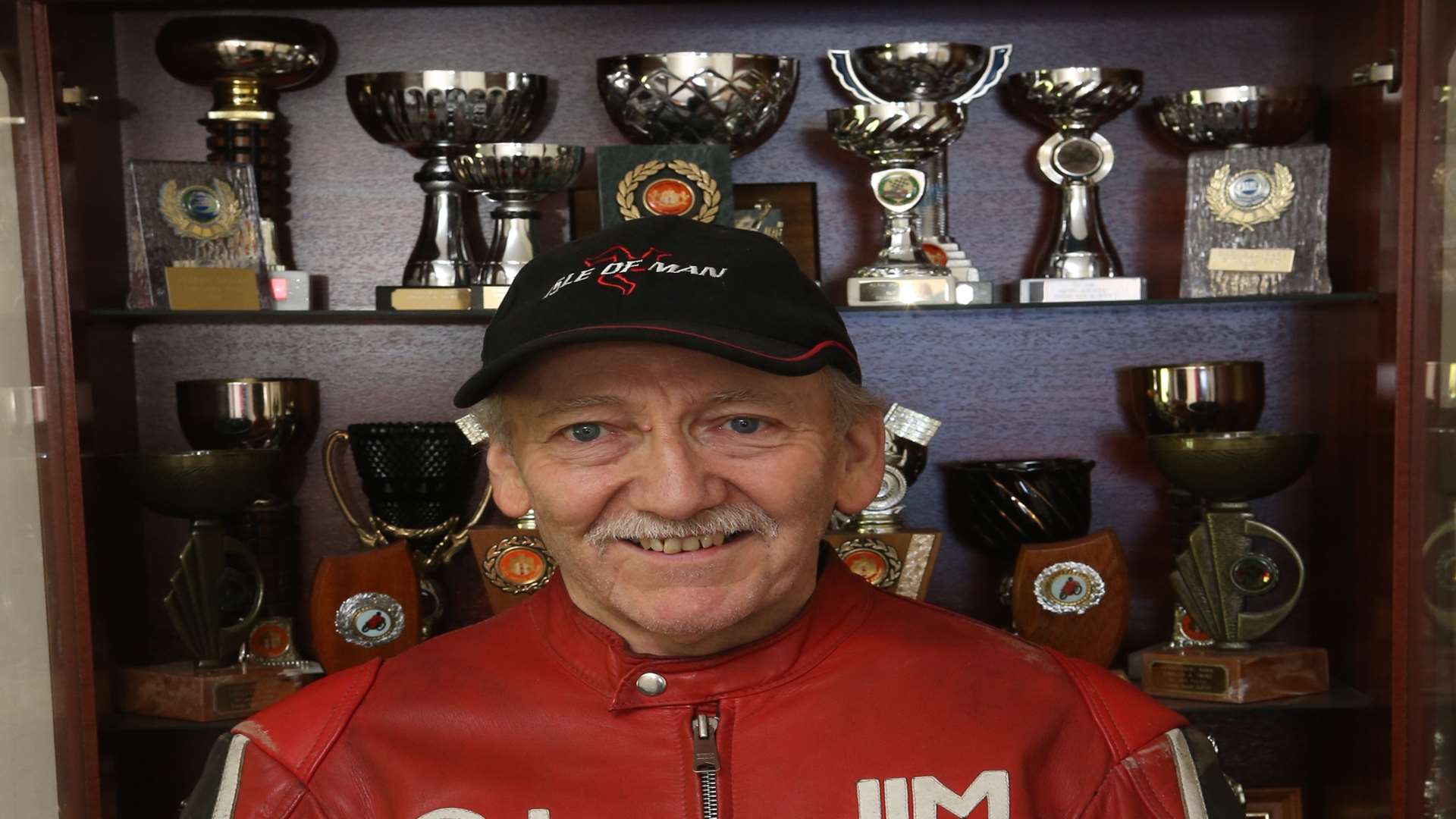 Jim Porter in front of the many trophies he won over the decades Picture: John Westhrop