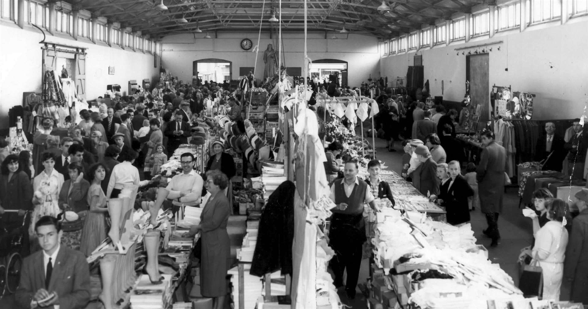 Typical Saturday morning scene in Gravesend market in 1959