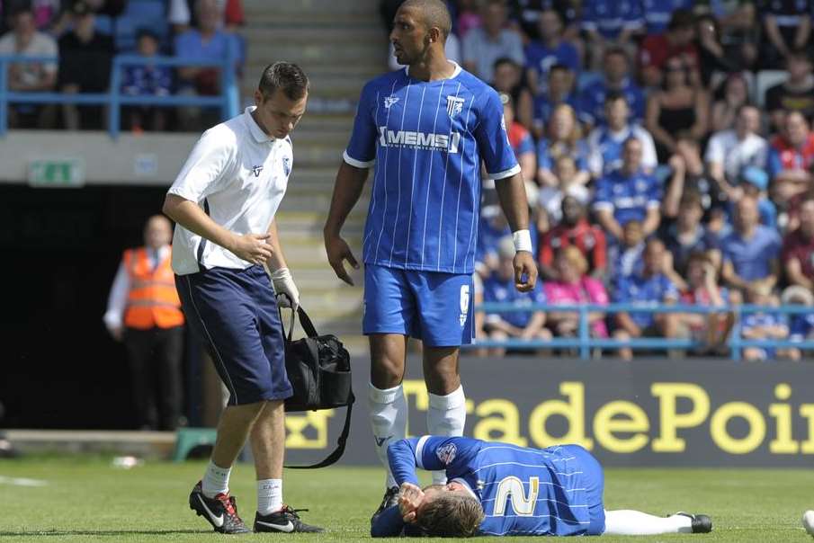 Matt Fish picked up an injury in last season's opener against Colchester. Picture: Barry Goodwin