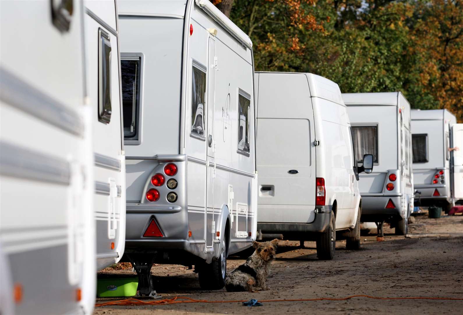 The site in Headcorn has been compared to the Dale Farm site in Essex, pictured. Picture: Chris Radburn/PA