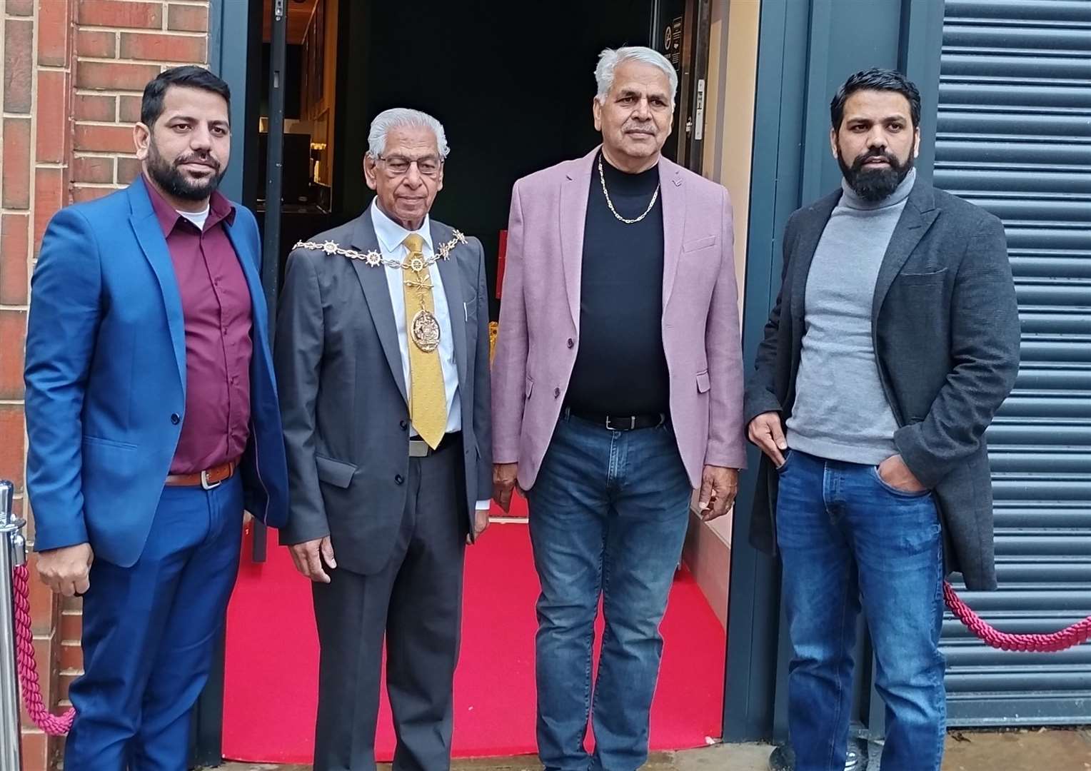 The Mayor of Gravesham Cllr Gurdip Bungar with Starbucks branch owners. Picture: Jason Arthur