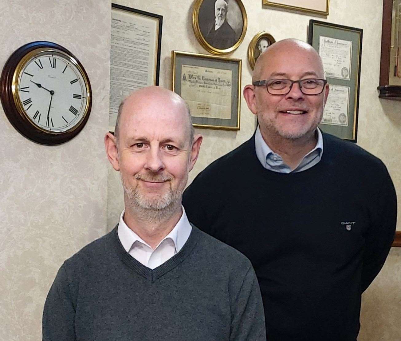 Cornell jewellers owners Andrew Putley, right, and Stewart Cook, left, at the Maidstone store