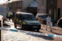 The scene of a double stabbing in Luton Road Chatham