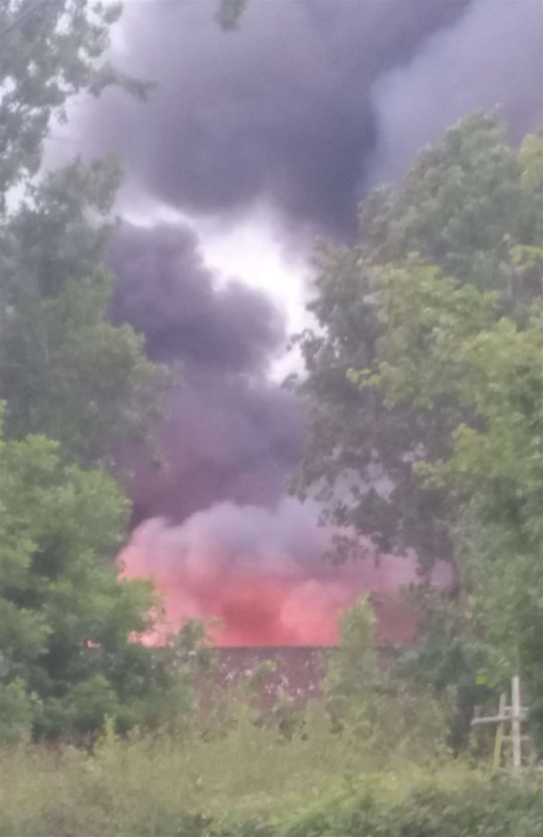 Flames take a grip at the Gaza Trading Estate. Picture by Jacob Green (11196364)