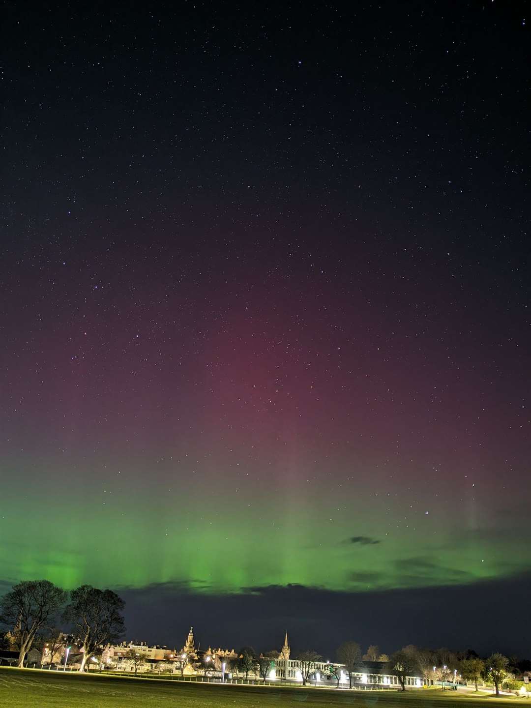 The Northern Lights over Forres in Scotland (Catherine Gemmell/PA)